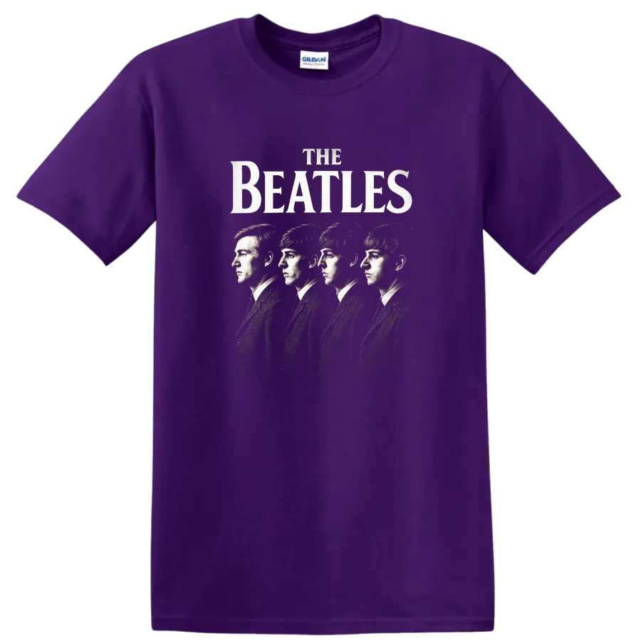 The Beatles Retro Rock Album Cover Style T Shirt - Purple