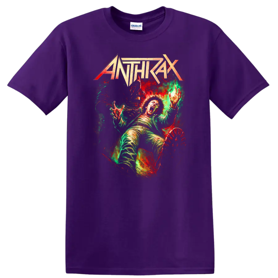 Anthrax Retro Heavy Metal Album Cover Legend T Shirt - Purple