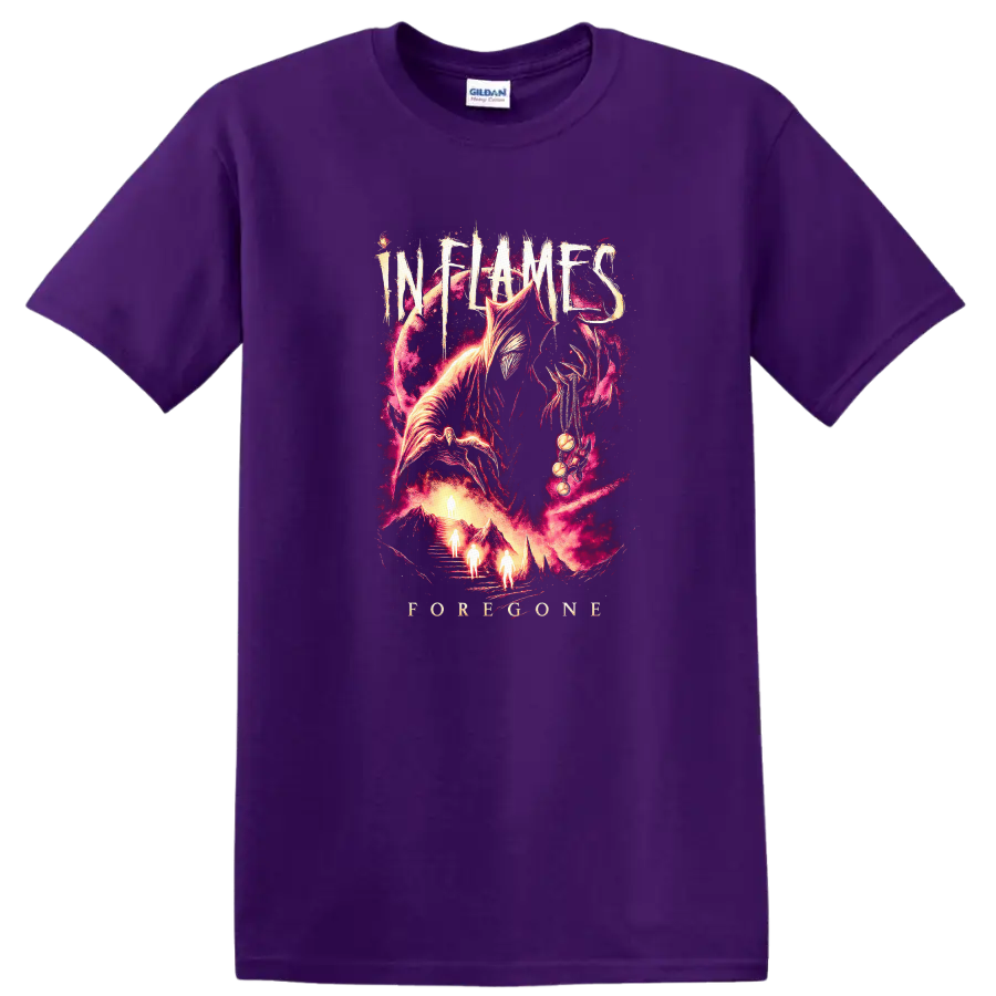 INFAMOUS Forever Retro Heavy Metal Album Art T Shirt - Purple