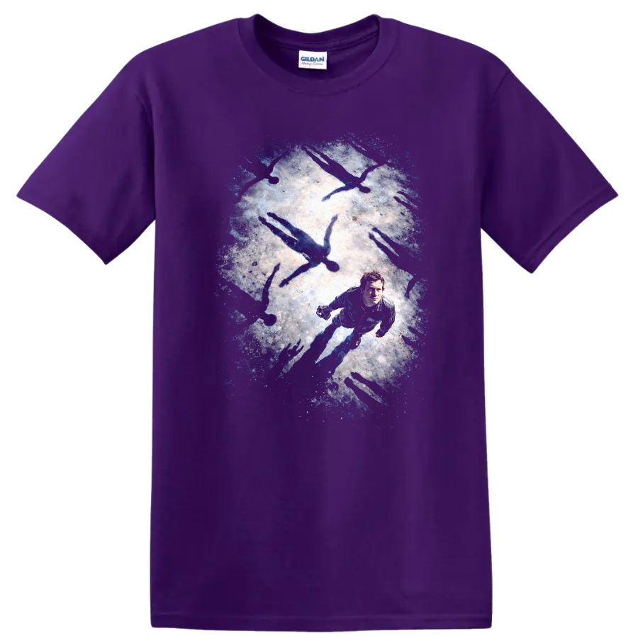 Vintage Classic Rock Album Cover Art Style T Shirt - Purple