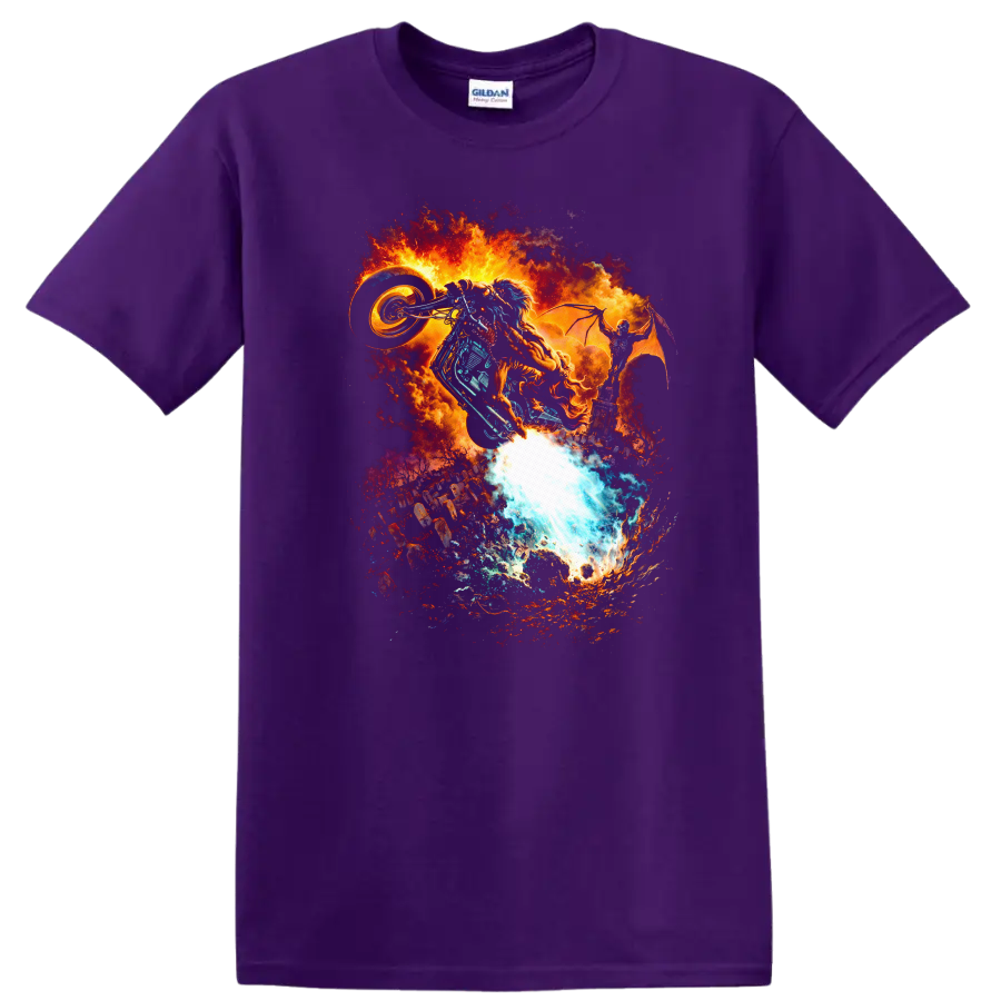 Vintage Classic Rock Album Cover Art Style T Shirt - Purple