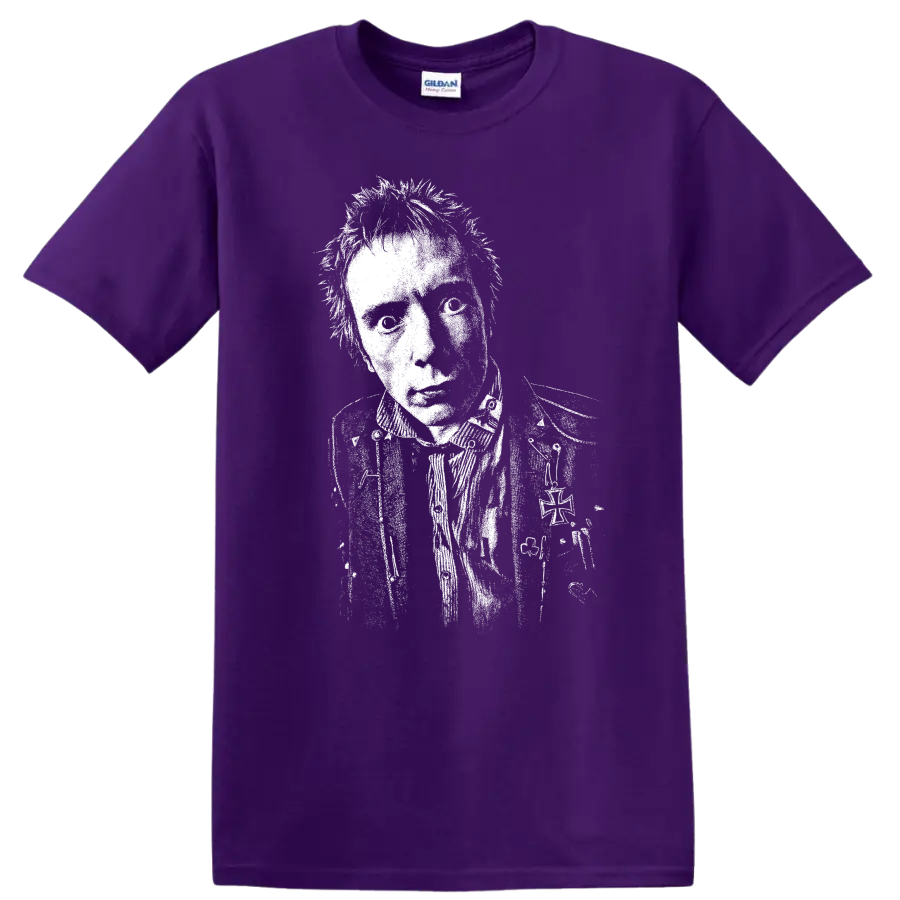 Johnny Rotten Sex Pistols Rock Legends Punk Style T Shirt - Purple