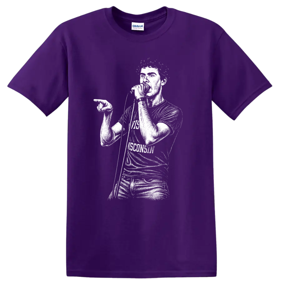 Ian Curtis Joy Division Rock Legends Tribute T Shirt Unisex Music Fan - Purple