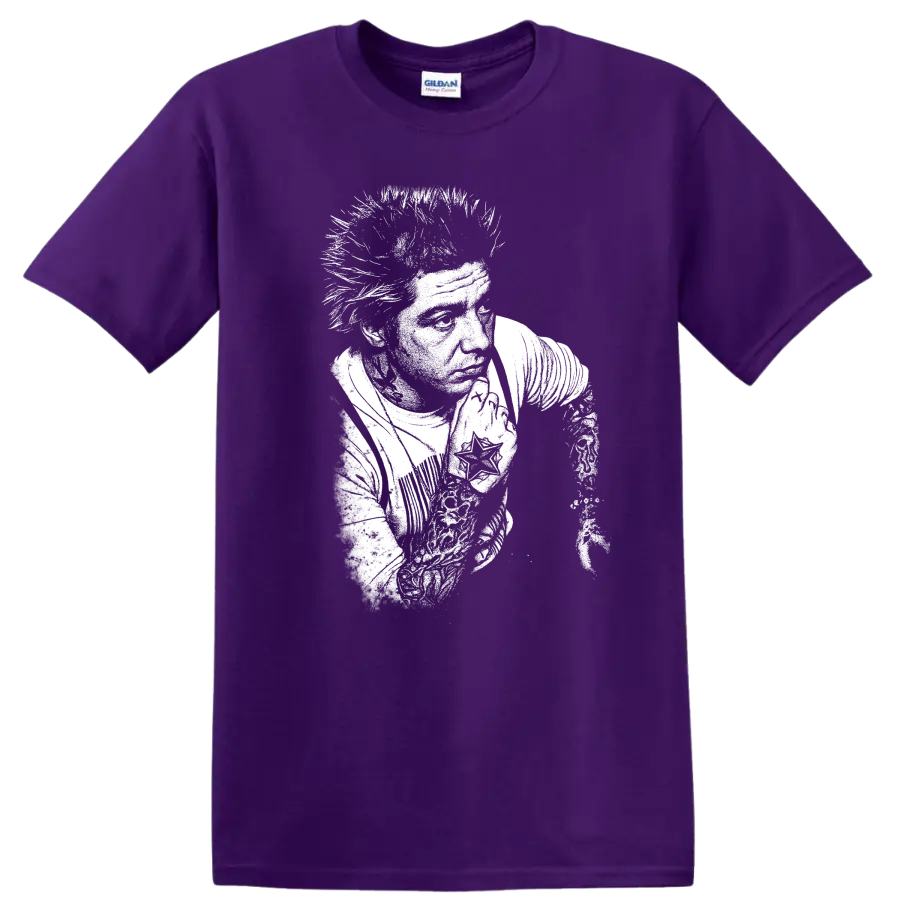 Lars Frederiksen Rancid Rock Legends Portrait T Shirt - Purple
