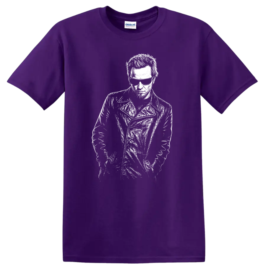 Bono U2 Rock Legends Silhouette Portrait T Shirt - Purple