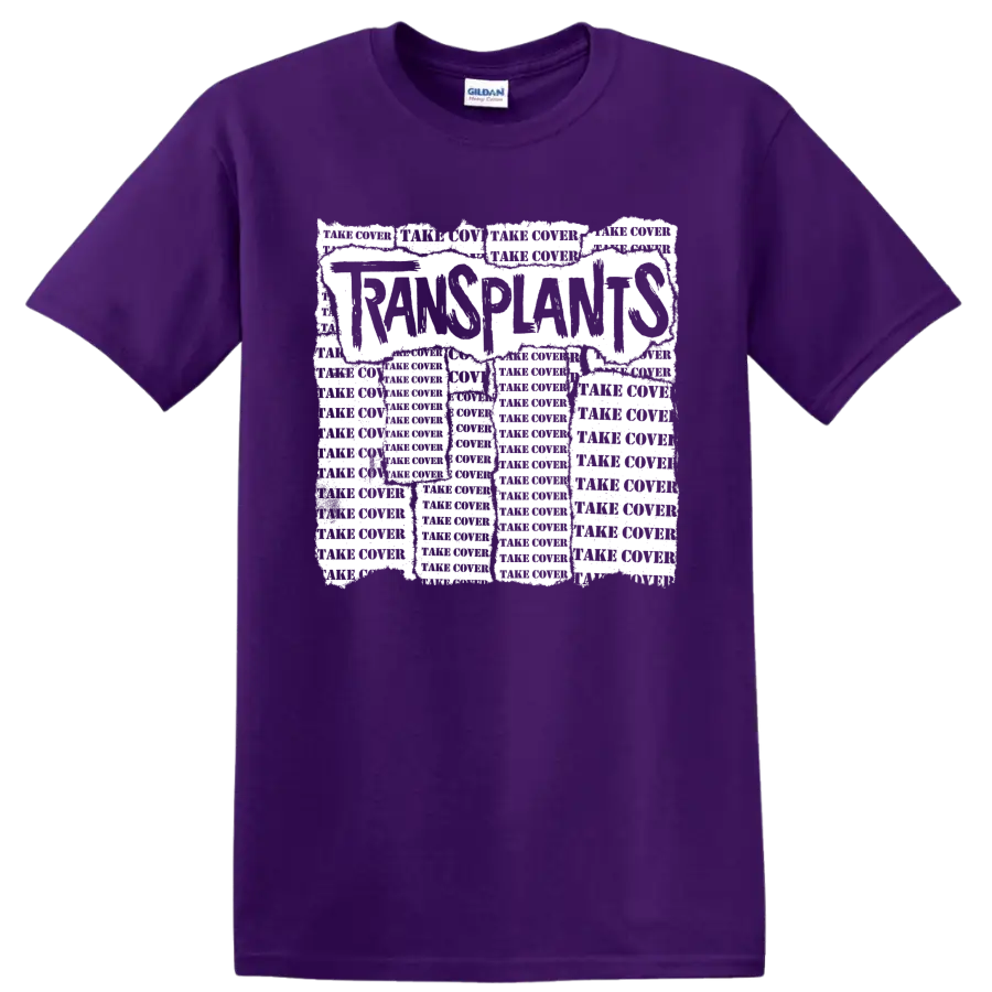 Transplants punk rock band logo graphic on a Purple T Shirt
