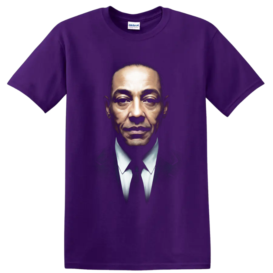 Gustavo Fring Breaking Bad dramatic formal portrait graphic on a Purple T Shirt