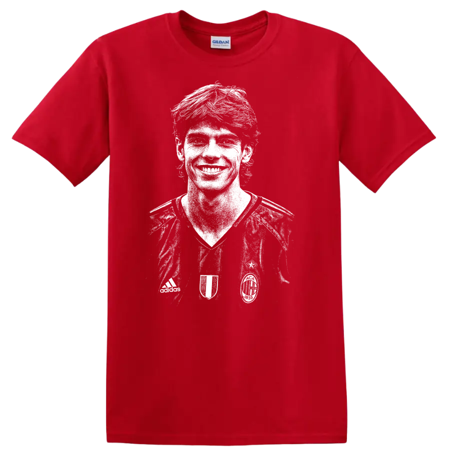 Retro soccer legend portrait of Ricardo Izecson dos Santos Leite T - Red