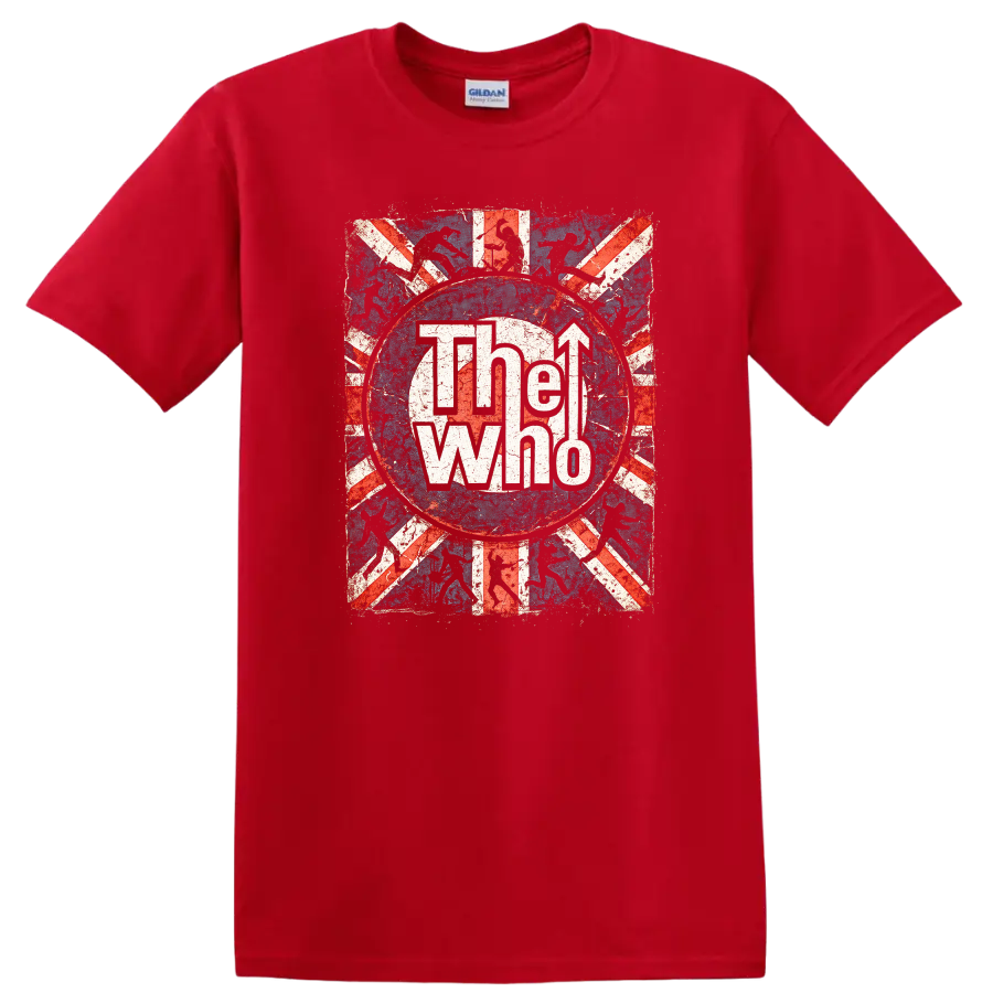 The Who Retro Rock Band Album Cover Style T Shirt - Red
