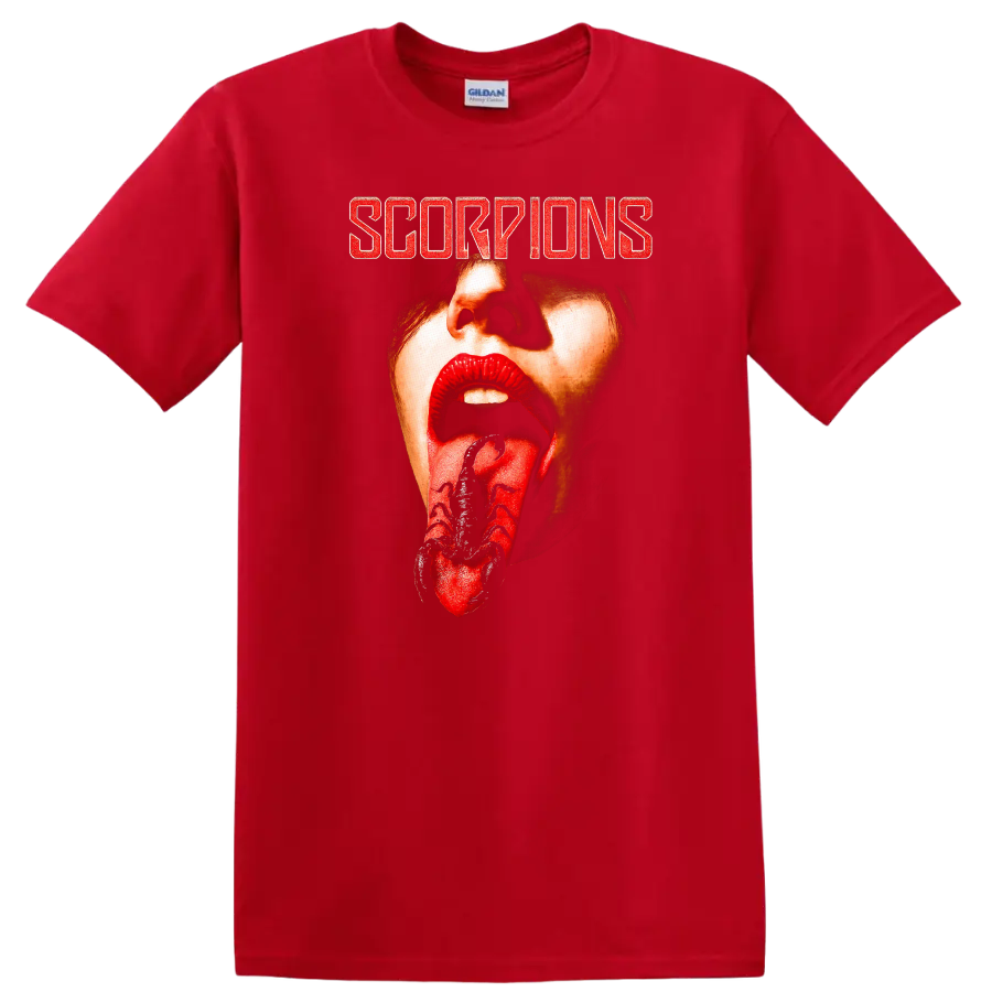 Scorpions Retro Rock Heavy Metal Album Cover Style T Shirt - Red