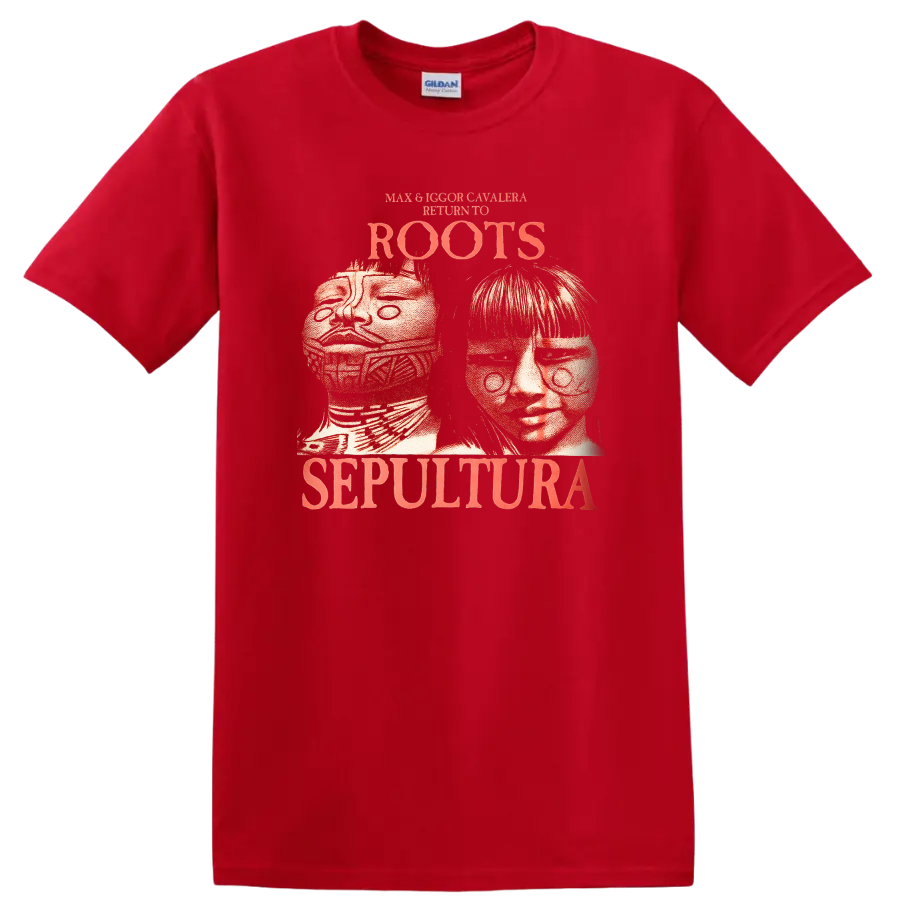 Max & Igor Cavalera Roots Sepultura Retro Metal Band T Shirt - Red
