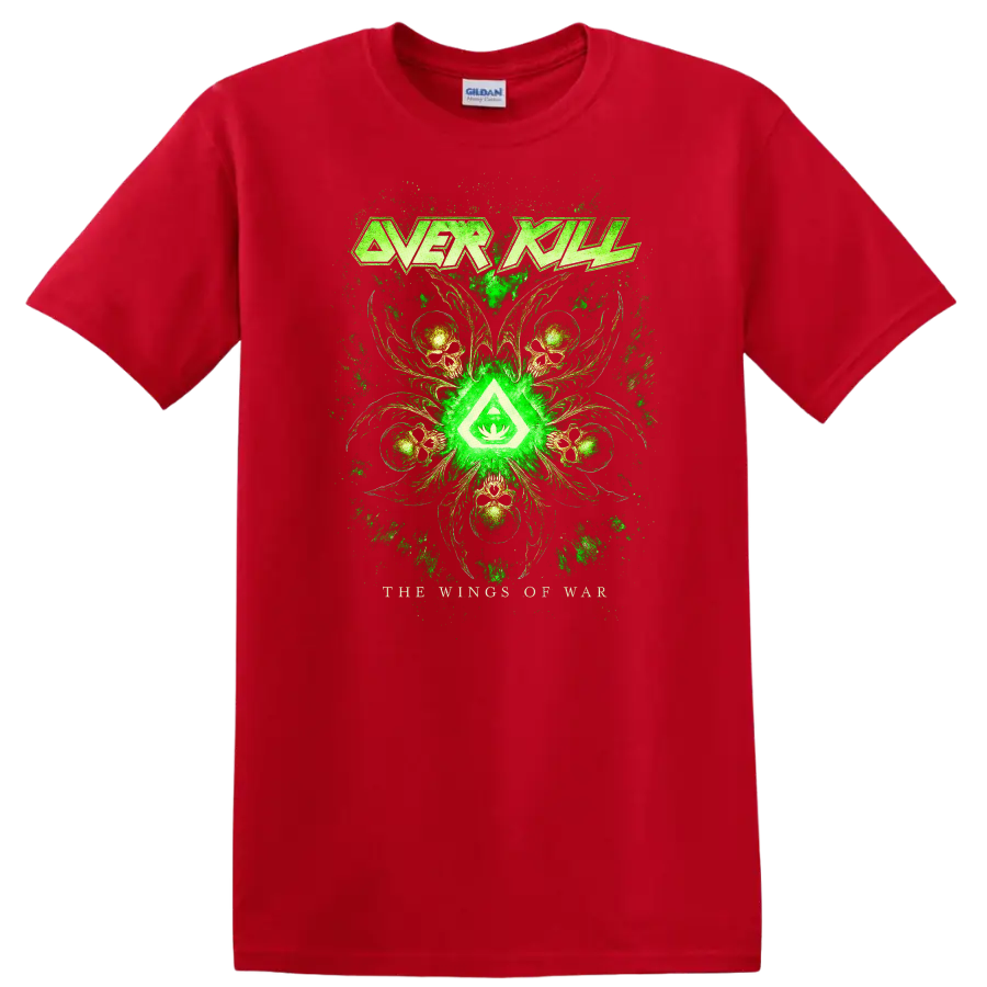 Overkill Green Heavy Metal Album Cover Style T Shirt - Red