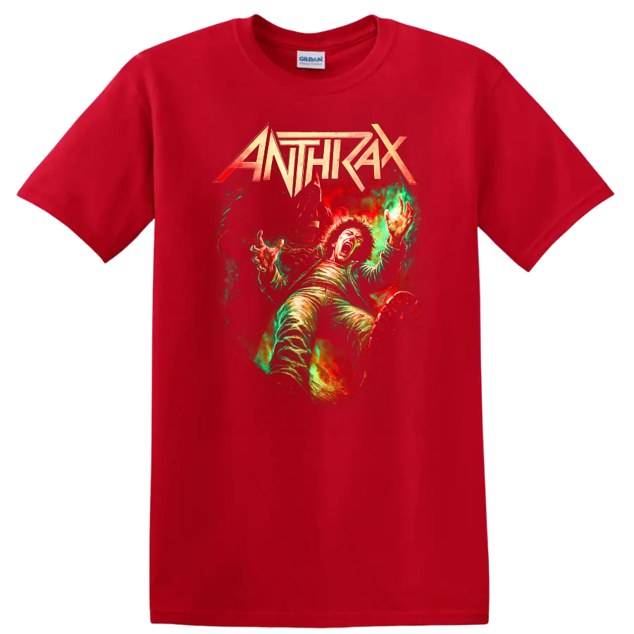 Anthrax Retro Heavy Metal Album Cover Legend T Shirt - Red