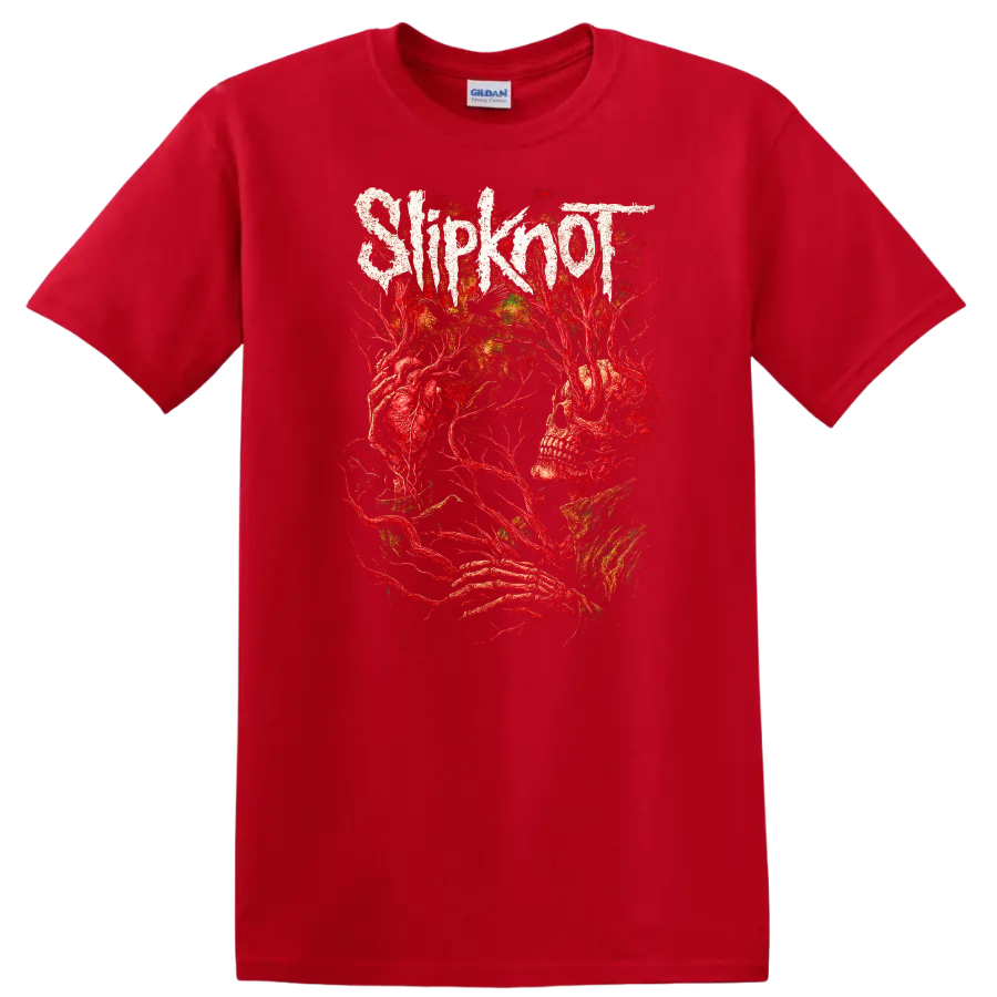 Slipknot Heavy Metal Band Logo Style T Shirt Retro Rock Graphic - Red