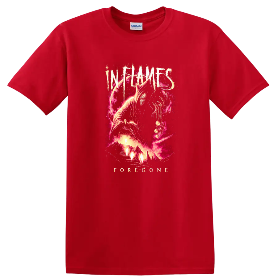 INFAMOUS Forever Retro Heavy Metal Album Art T Shirt - Red