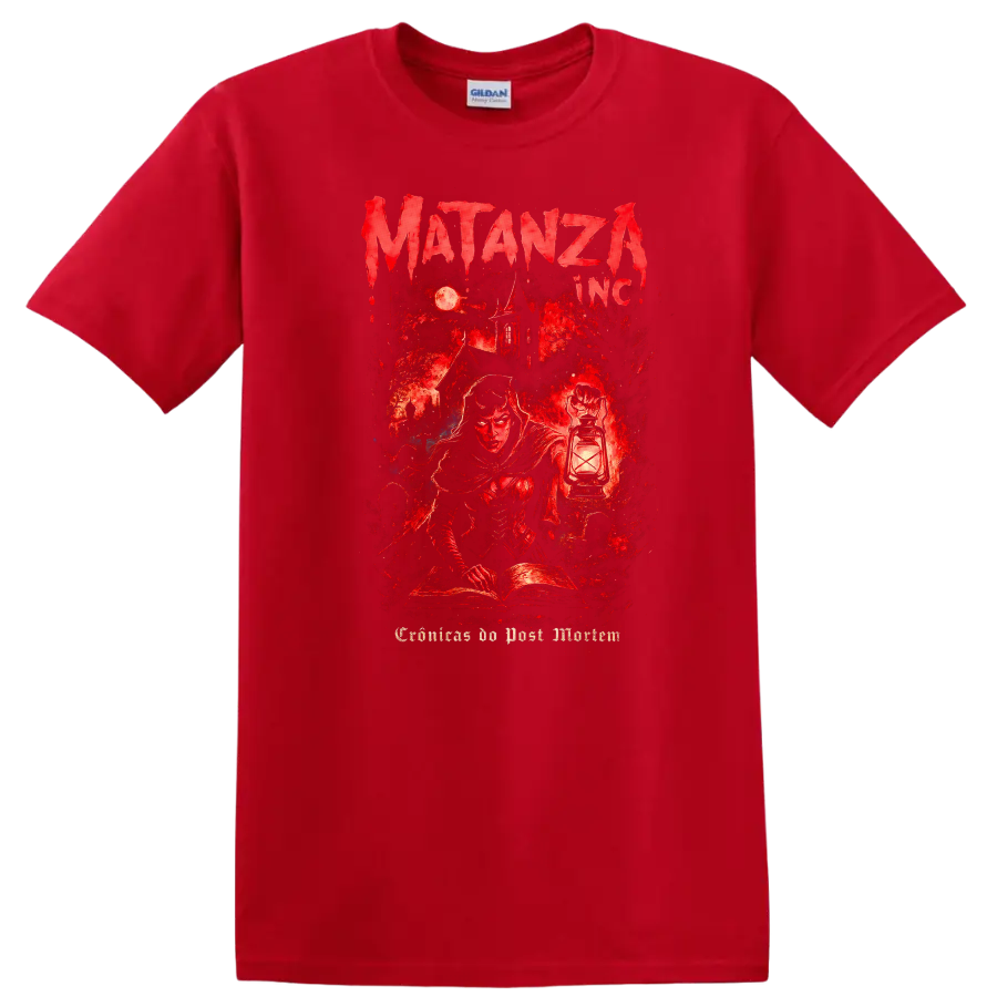 Matanza Inc Retro Heavy Metal Band Album Cover Style T Shirt - Red