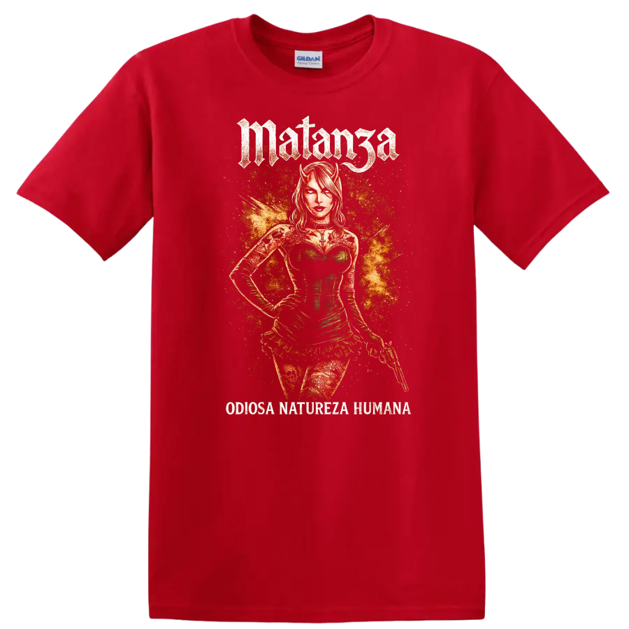 Matanga Retro Metal Album Cover Legend Art T Shirt - Red