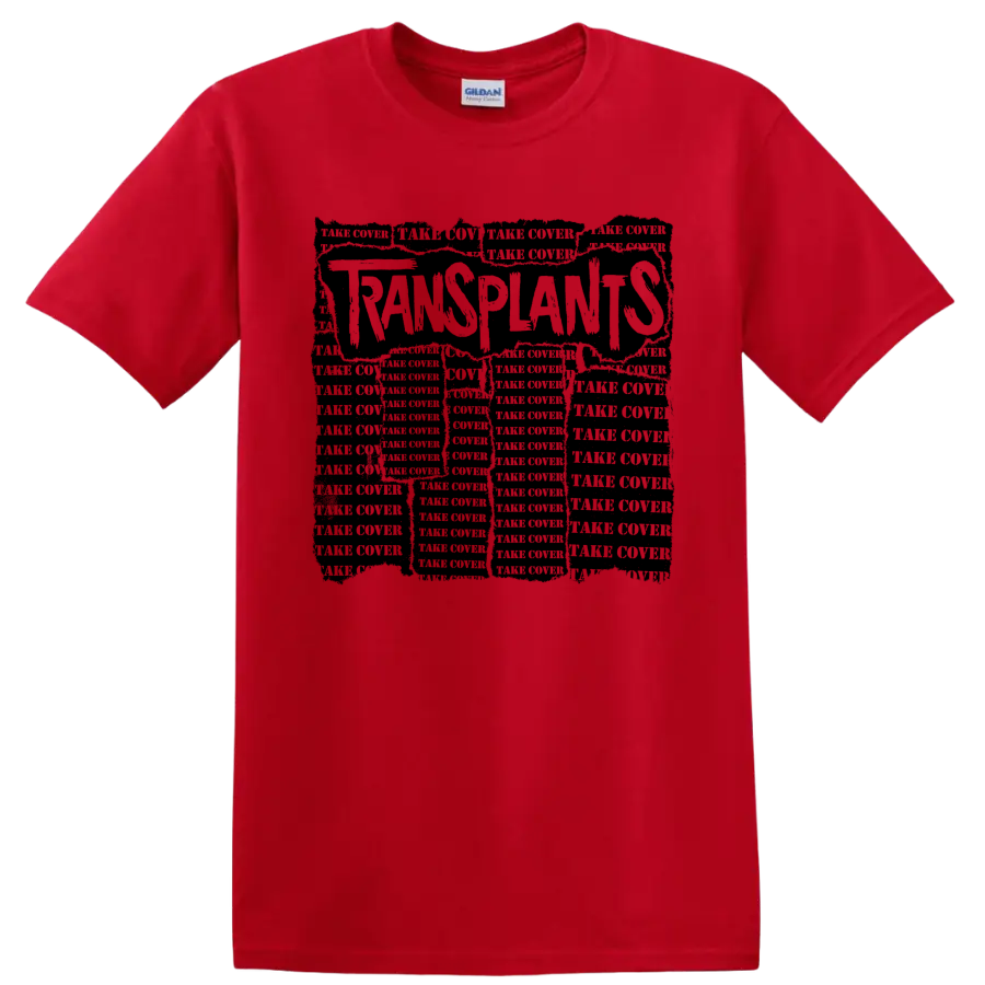 Transplants punk rock band graphic print on a Red T Shirt