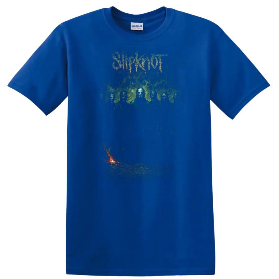 Slipknot Retro Heavy Metal Band Album Cover Style T Shirt - Royal (Blue)