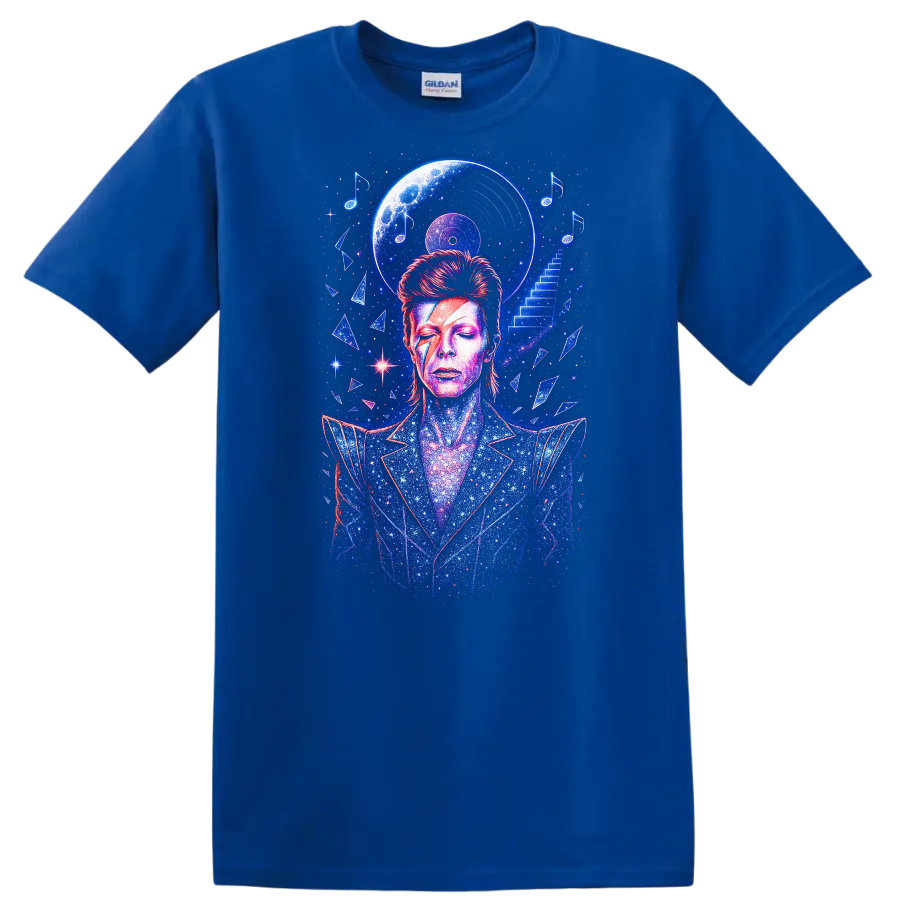 Retro Rock Heavy Metal Album Cover Legend Style T Shirt - Royal (Blue)