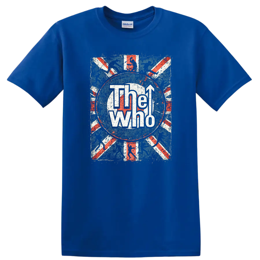 The Who Retro Rock Band Album Cover Style T Shirt - Royal (Blue)