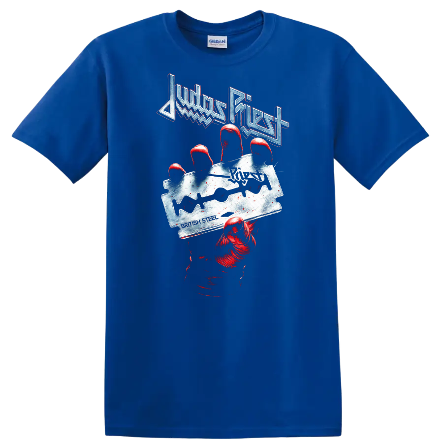 Judas Priest Retro Heavy Metal Hand Claw T Shirt Album Cover Legend - Royal (Blue)