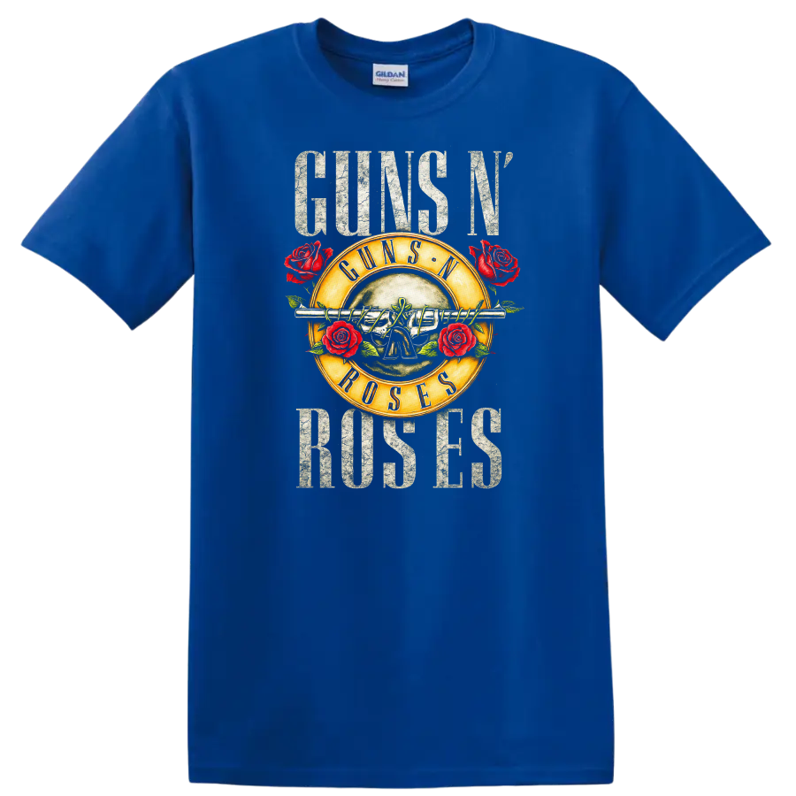 Guns N' Roses Retro Rock Album Cover Legend T Shirt - Royal (Blue)