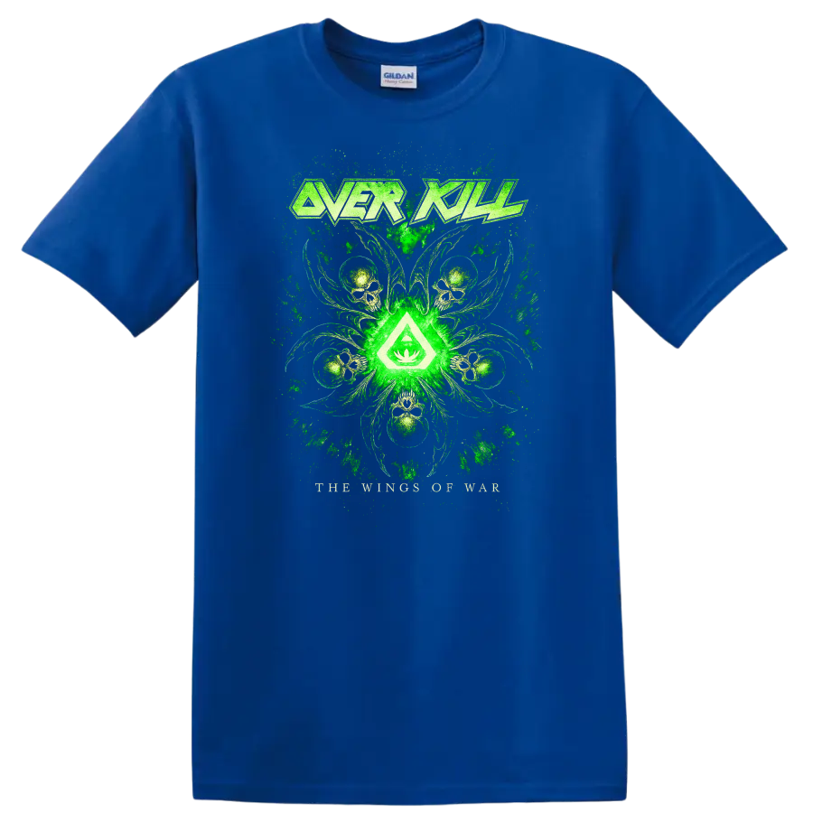 Overkill Green Heavy Metal Album Cover Style T Shirt - Royal (Blue)