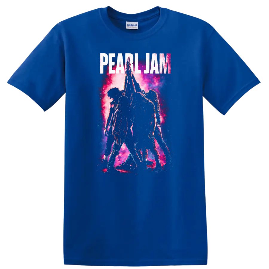 Pearl Jam Retro Rock Heavy Metal Album Style T Shirt - Royal (Blue)