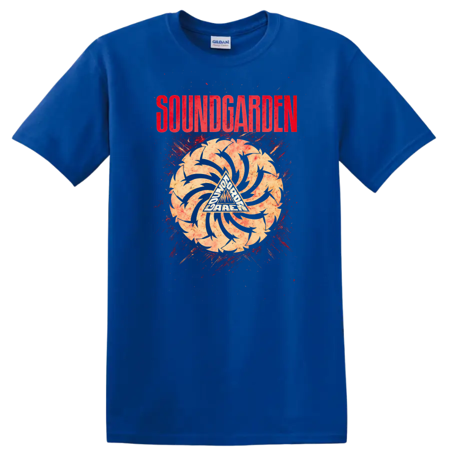 SOUNDGARDEN Retro Heavy Metal Album Cover Legend Style T Shirt - Royal (Blue)