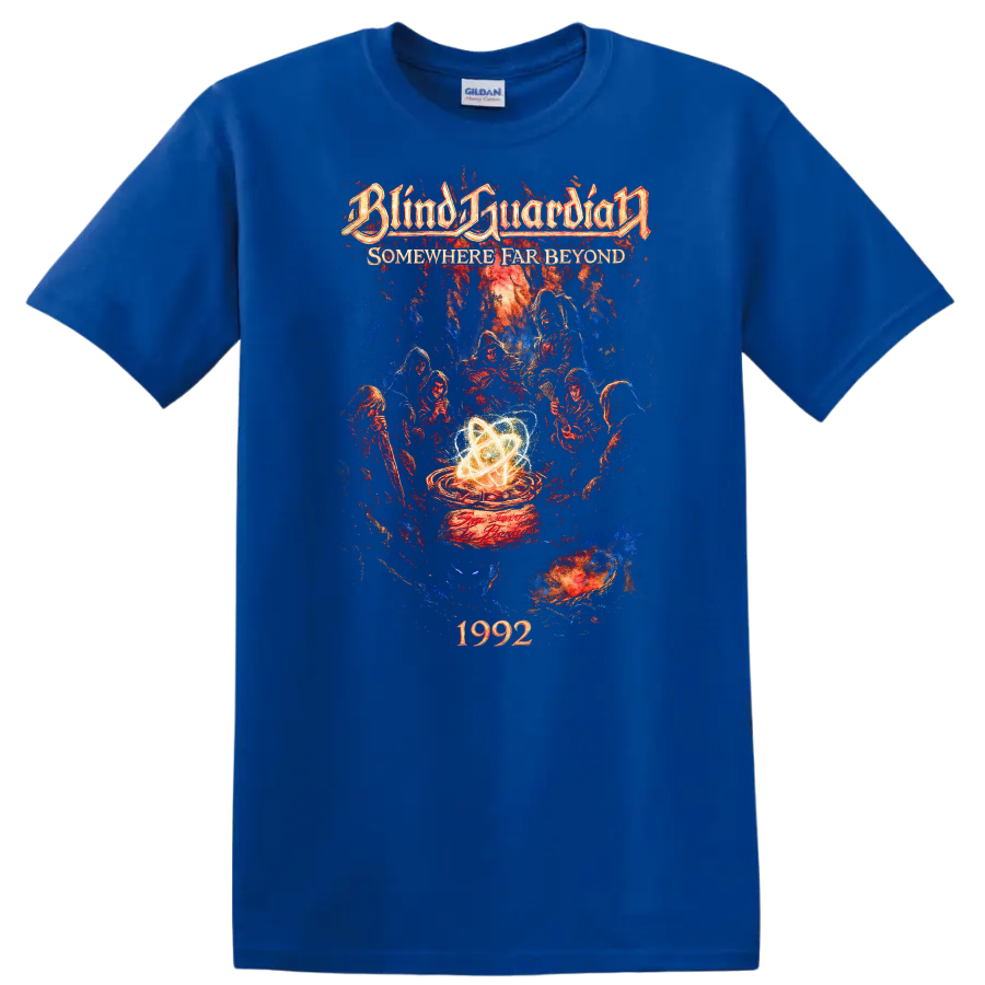 Blind Guardian Somewhere Far Beyond Retro Heavy Metal T Shirt 1992 Album Art - Royal (Blue)