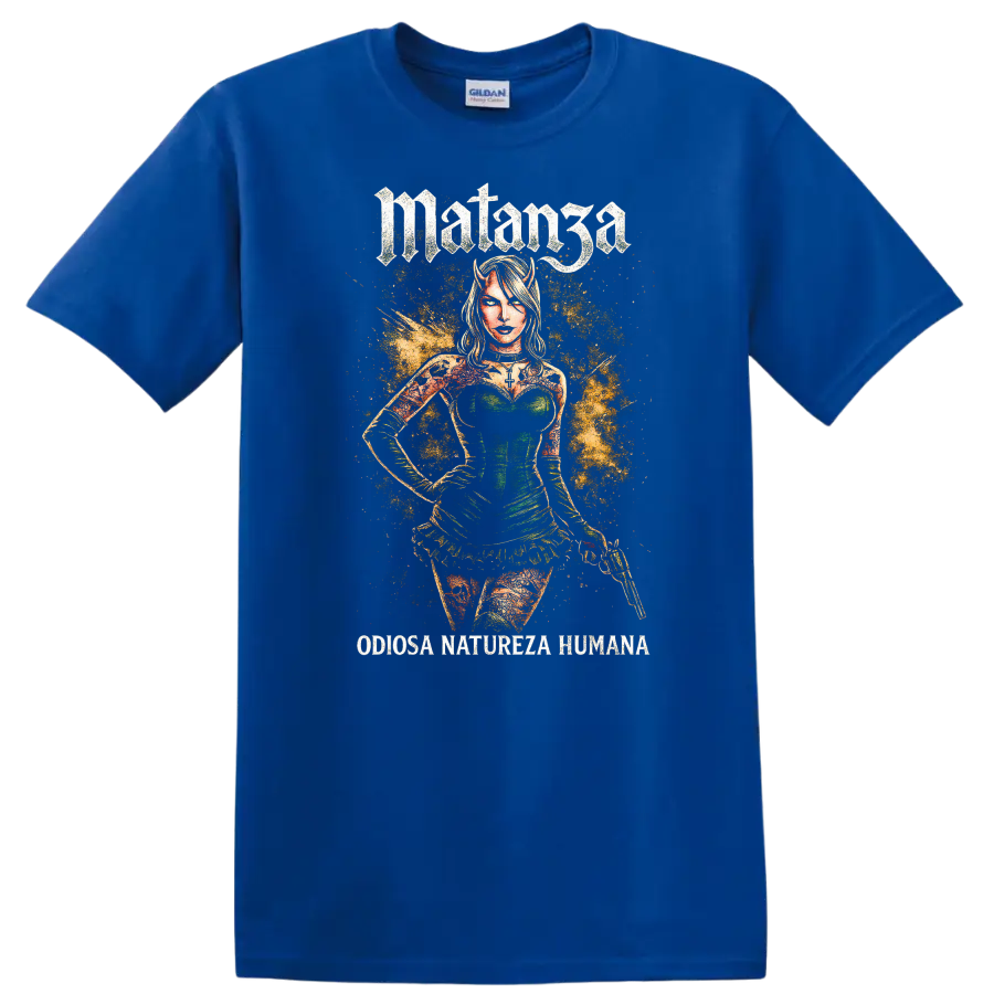 Matanga Retro Metal Album Cover Legend Art T Shirt - Royal (Blue)