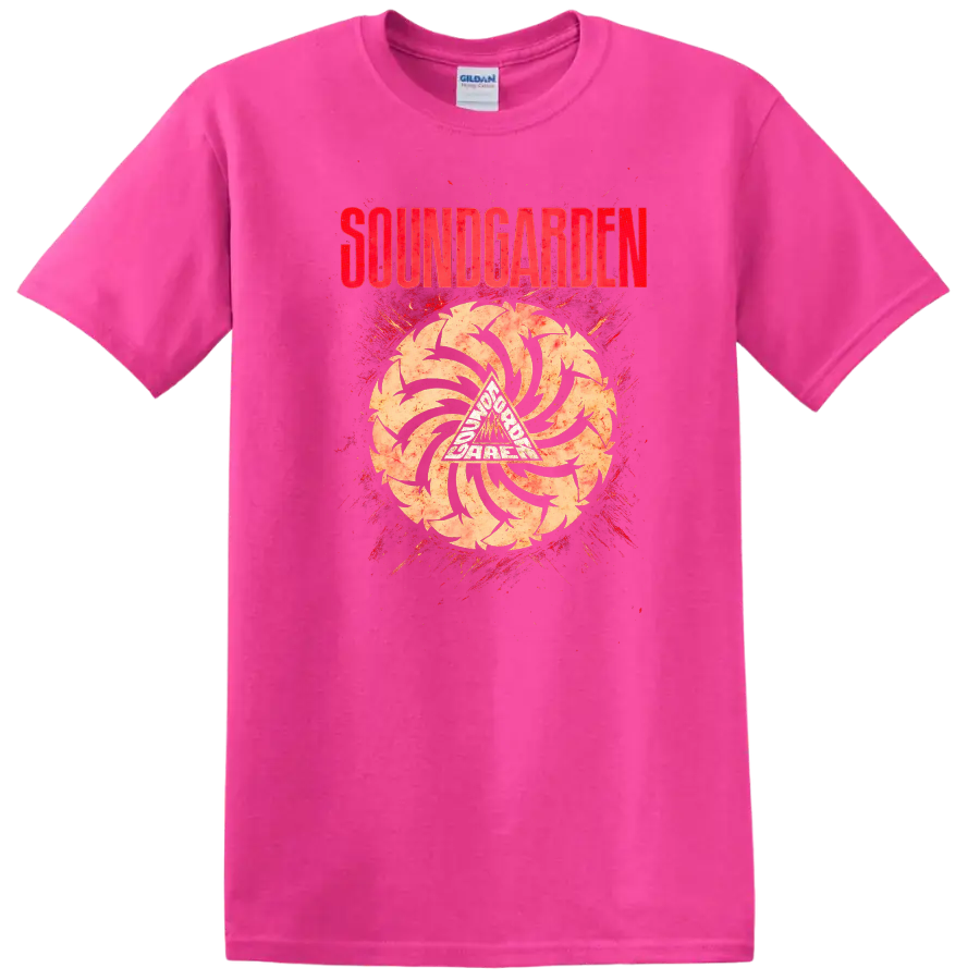 SOUNDGARDEN Retro Heavy Metal Album Cover Legend Style T Shirt - Safety Pink