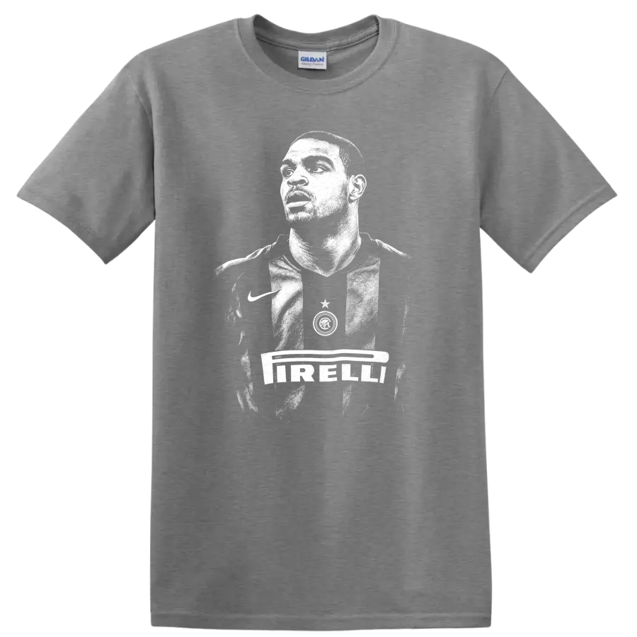 Retro black and white soccer portrait style Adriano Leite Ribeiro T - Sport Grey