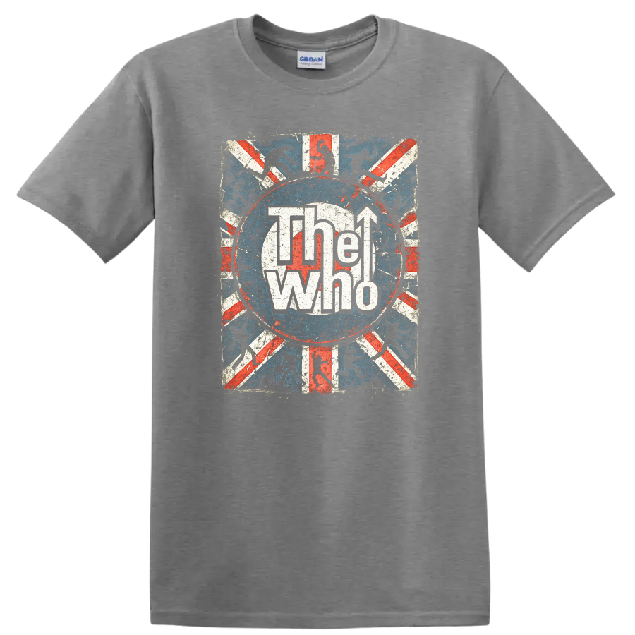 The Who Retro Rock Band Album Cover Style T Shirt - Sport Grey