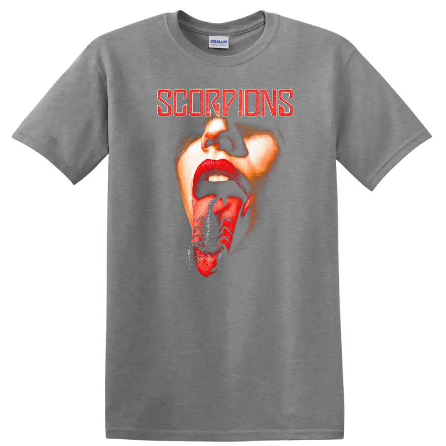 Scorpions Retro Rock Heavy Metal Album Cover Style T Shirt - Sport Grey