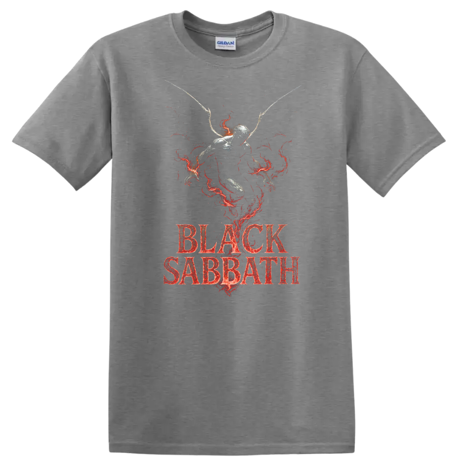 Black Sabbath Heavy Metal Legend Style T Shirt Retro Rock Graphic - Sport Grey