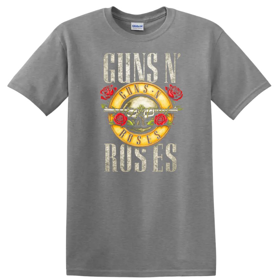 Guns N' Roses Retro Rock Album Cover Legend T Shirt - Sport Grey