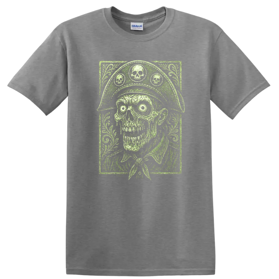Retro Skull Heavy Metal Legend Graphic T Shirt for Rock Fans - Sport Grey