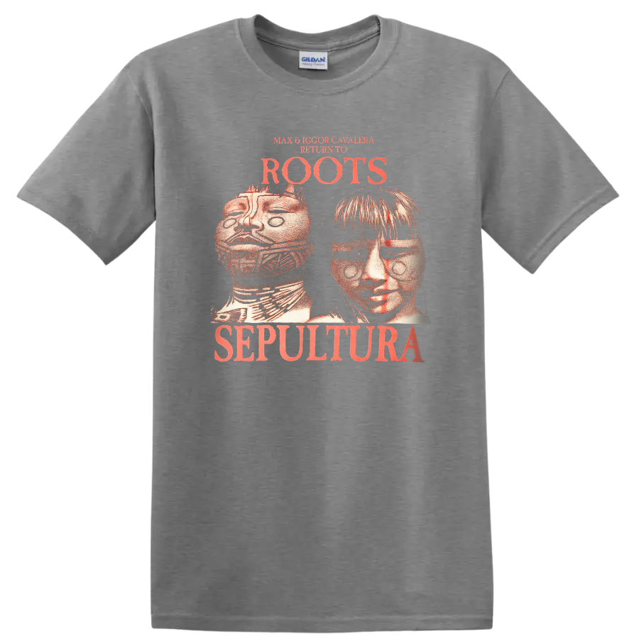 Max & Igor Cavalera Roots Sepultura Retro Metal Band T Shirt - Sport Grey