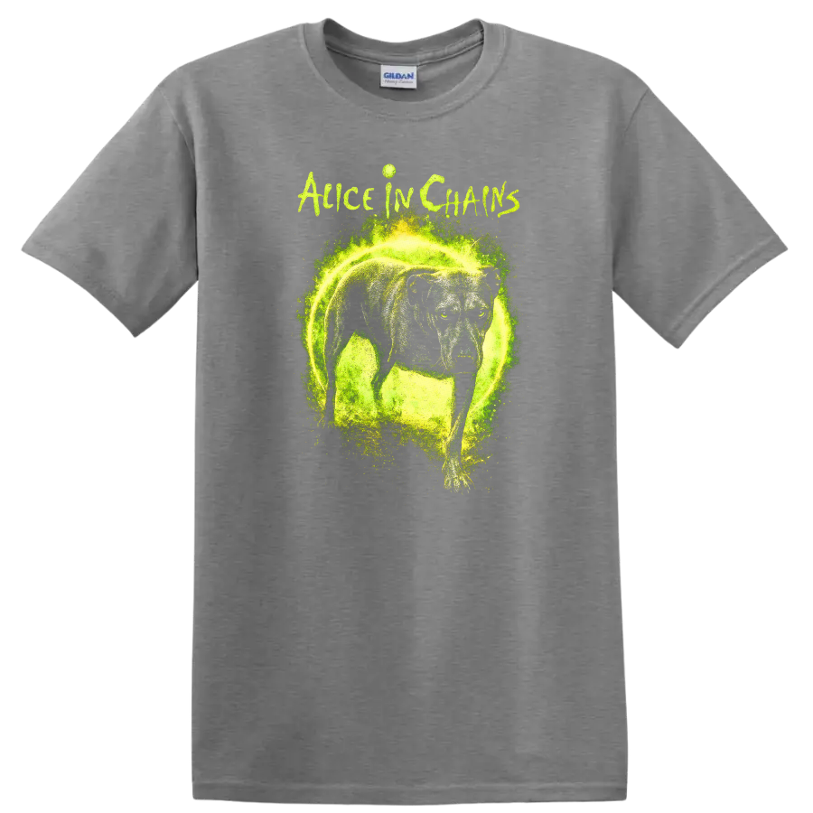 Alice in Chains Retro Heavy Metal Album Art T Shirt - Sport Grey