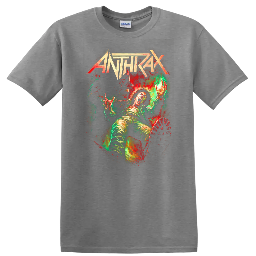 Anthrax Retro Heavy Metal Album Cover Legend T Shirt - Sport Grey