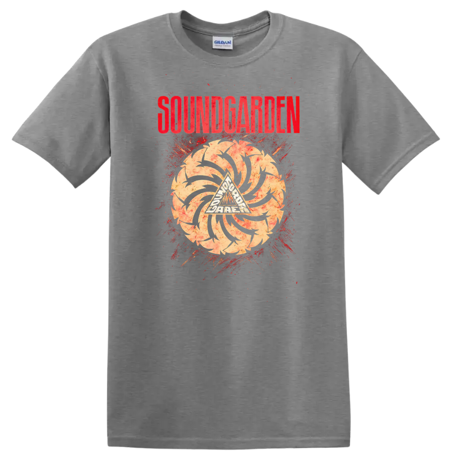 SOUNDGARDEN Retro Heavy Metal Album Cover Legend Style T Shirt - Sport Grey