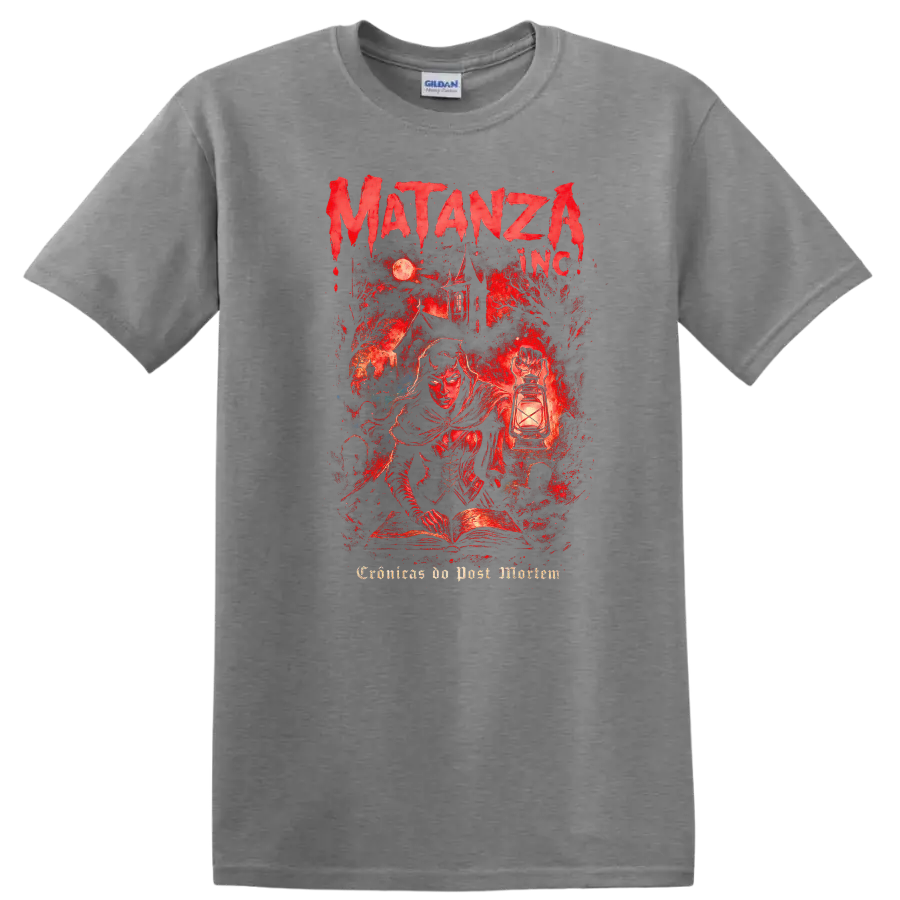 Matanza Inc Retro Heavy Metal Band Album Cover Style T Shirt - Sport Grey