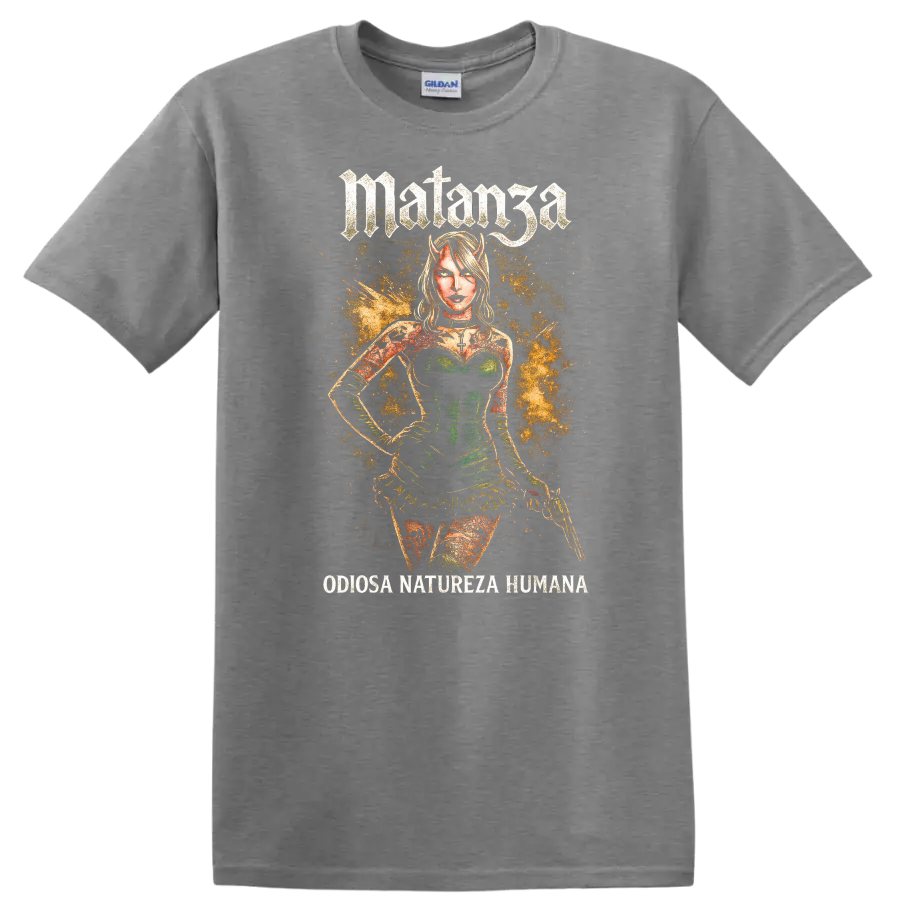 Matanga Retro Metal Album Cover Legend Art T Shirt - Sport Grey