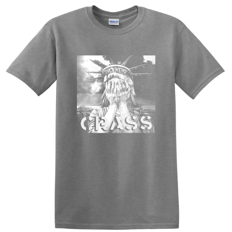 Crass punk rock band graphic design on a Sport Grey T Shirt