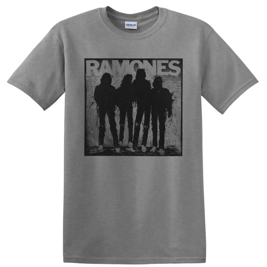 Ramones punk rock band vintage graphic print on a Sport Grey T Shirt