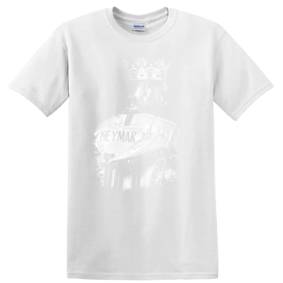 Retro Neymar soccer legend portrait graphic T - White