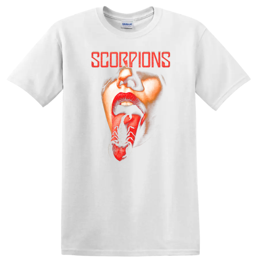 Scorpions Retro Rock Heavy Metal Album Cover Style T Shirt - White