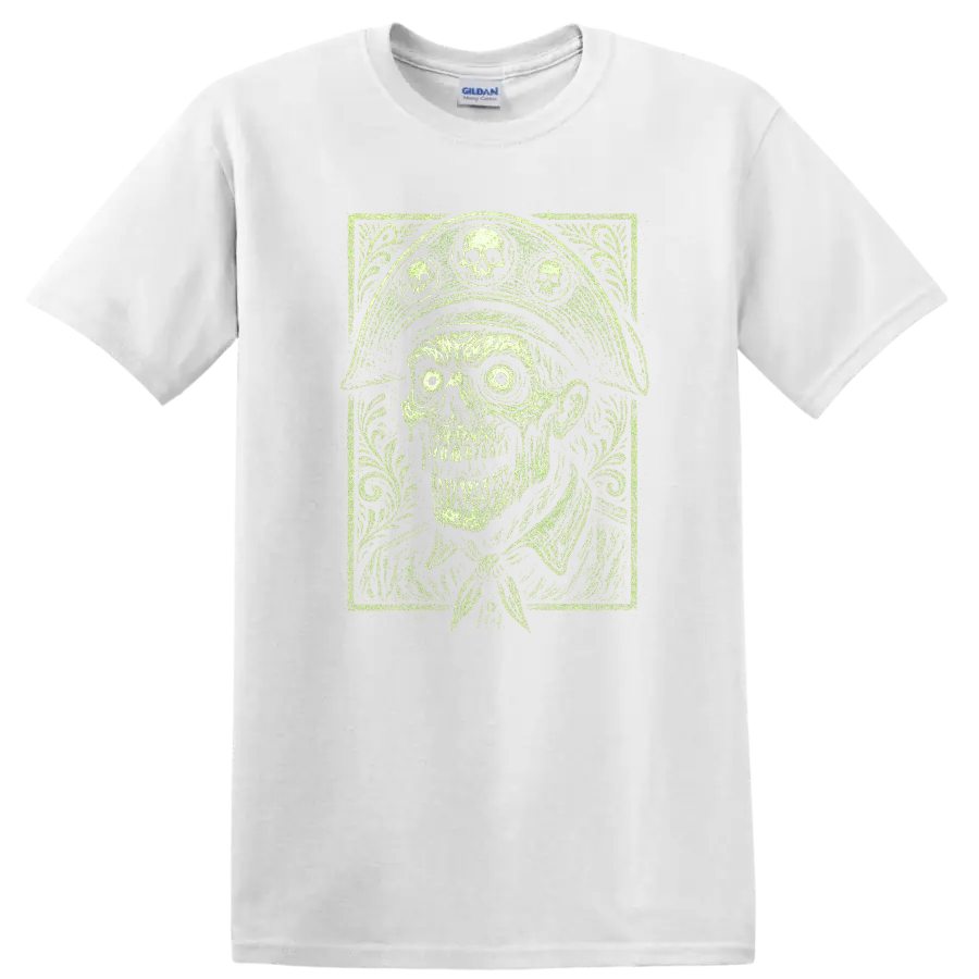 Retro Skull Heavy Metal Legend Graphic T Shirt for Rock Fans - White